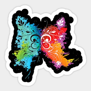 Abstract Butterfly Sticker